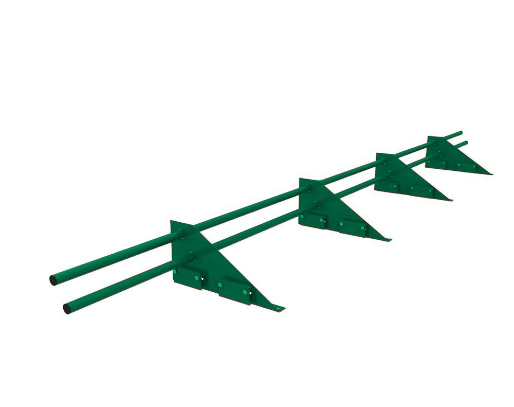 Снегозадержатель трубчатый для фальца D25 1.0м неоцинк. Русь, 6005 (зелёный)