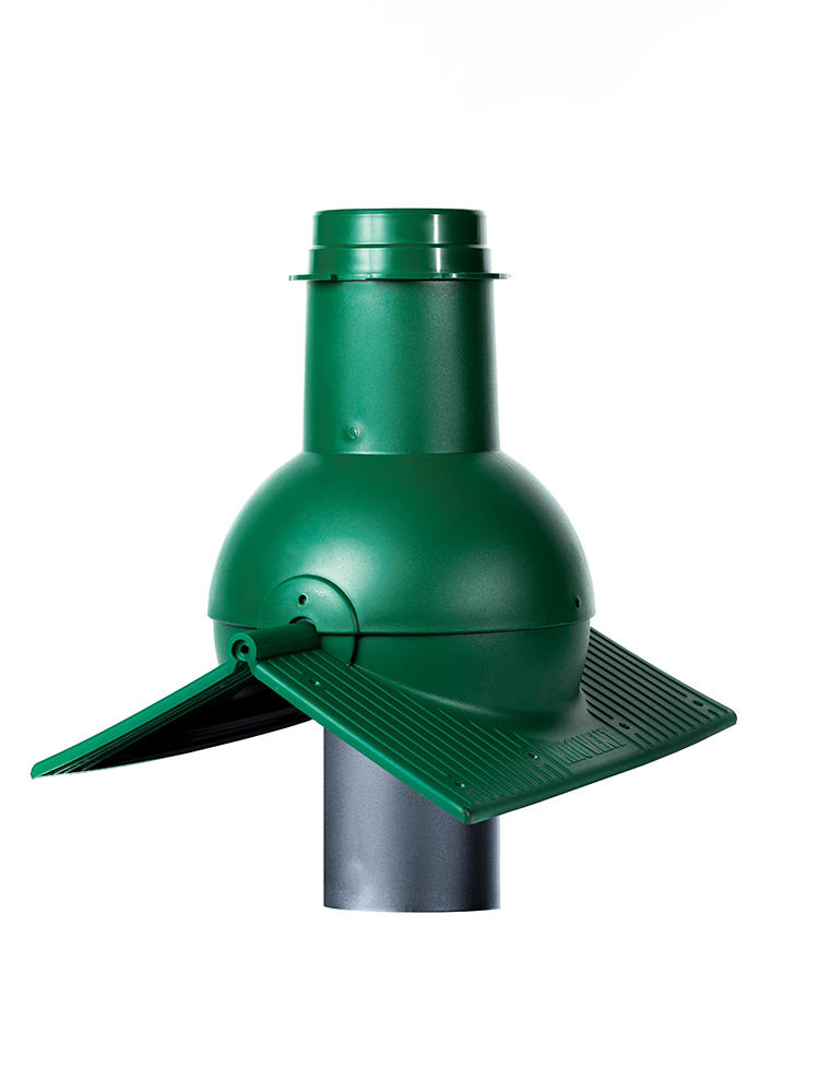Krovent Pipe-Cone коньковый выход канализации для любого вида кровли, 6005 (зелёный) купить в Санкт-Петербурге Krovent Pipe-Cone коньковый выход канализации для любого вида кровли, 6005 (зелёный)