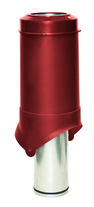 Krovent Pipe-VT IS Выход вентиляции 125/изол./<b>500</b><br>(изолированный), Krovent Pipe-VT IS Выход вентиляции 125/изол./500 красный (RAL 3009)