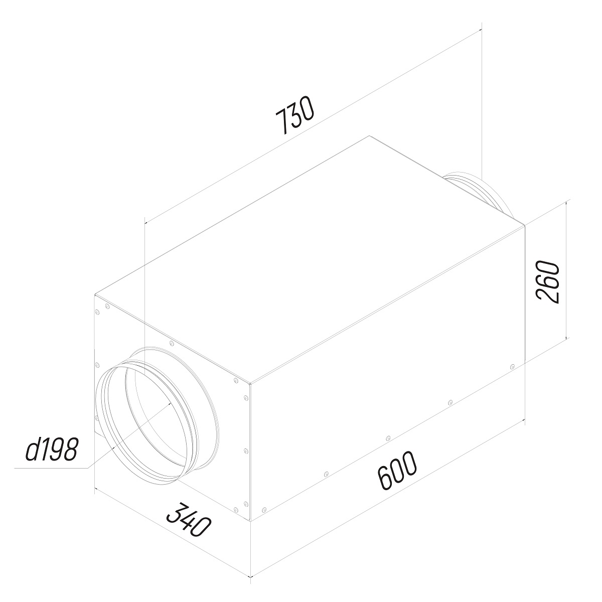 ECO Шумоглушитель прямоугольный KSE 200/600 Provent