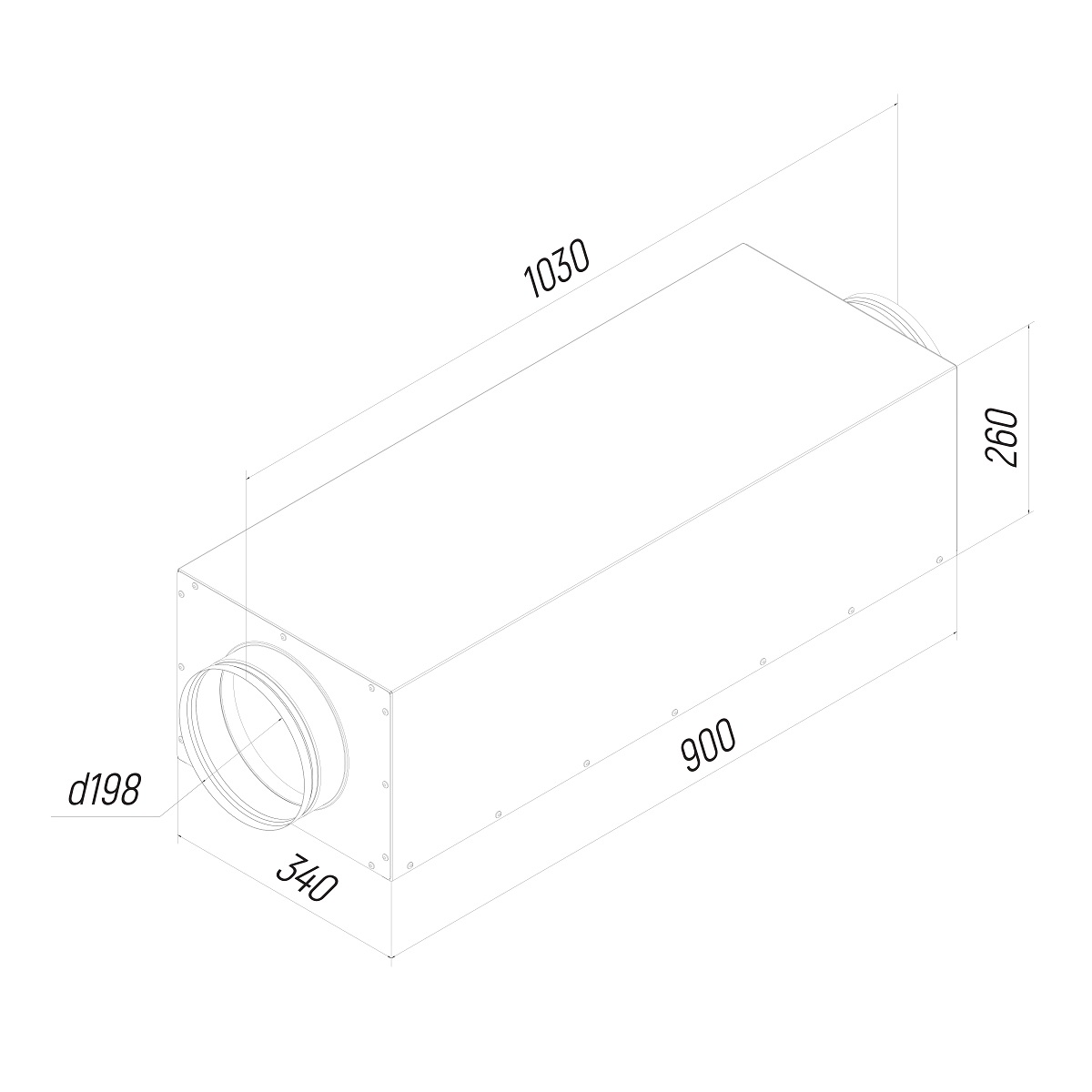 ECO Шумоглушитель прямоугольный KSE 200/900 Provent