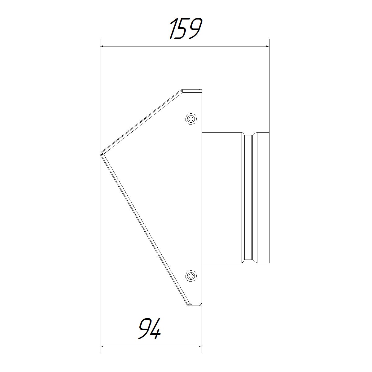 Решетка фасадная с колпаком STF 125G серый 7024 Provent
