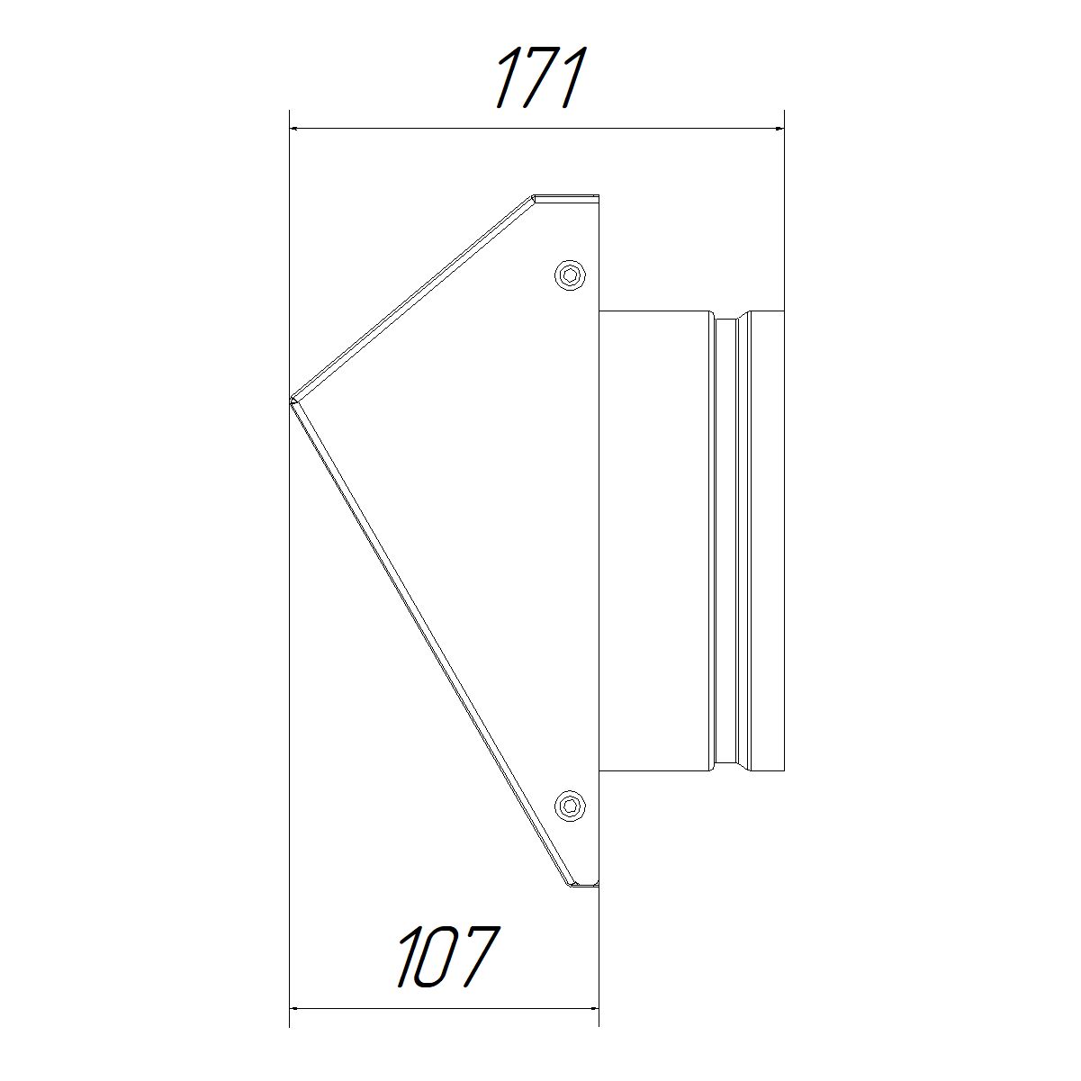 Решетка фасадная с колпаком STF 160G серый 7024 Provent