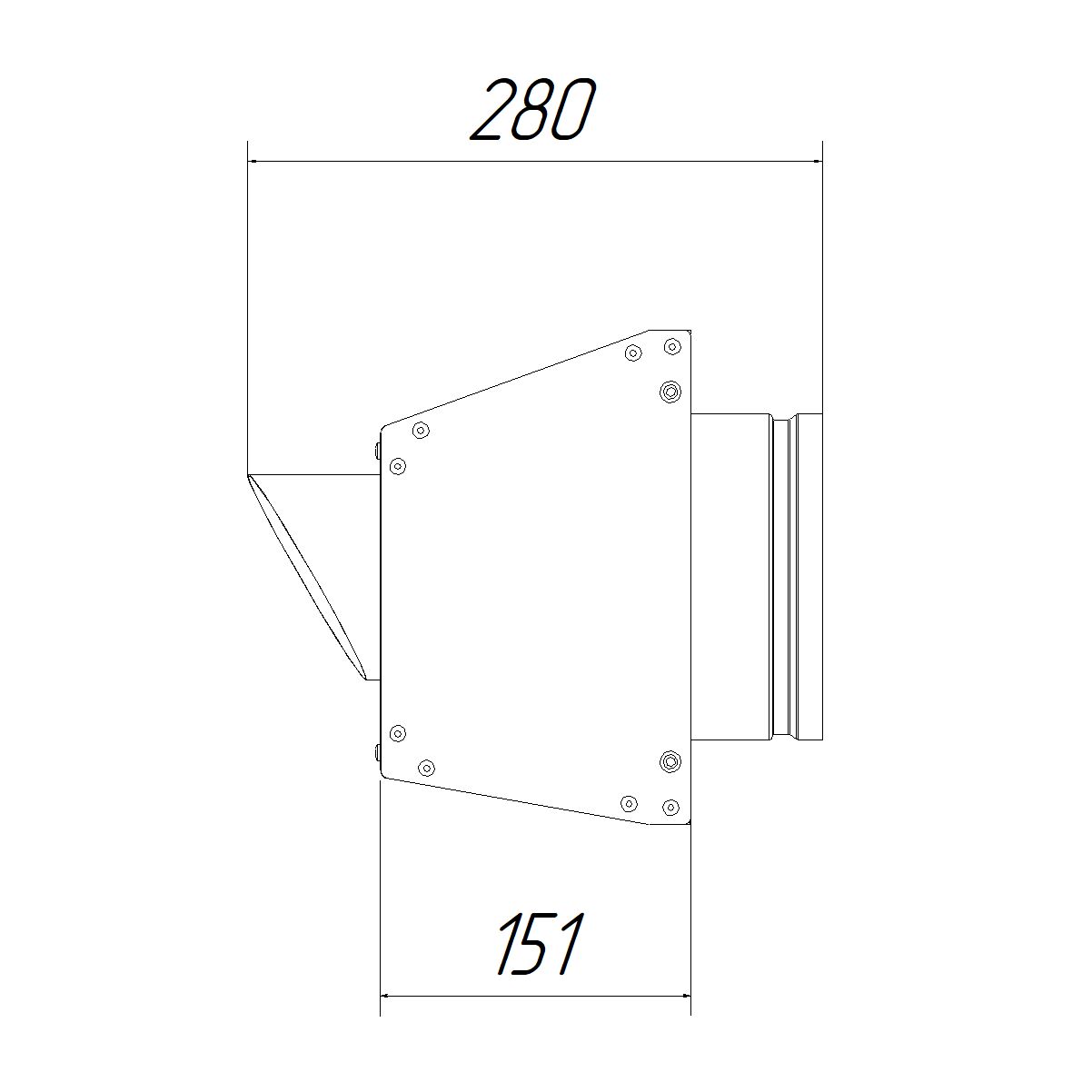 Решетка фасадная комбинированная приточно-вытяжная IOS 125G серый 7024 Provent