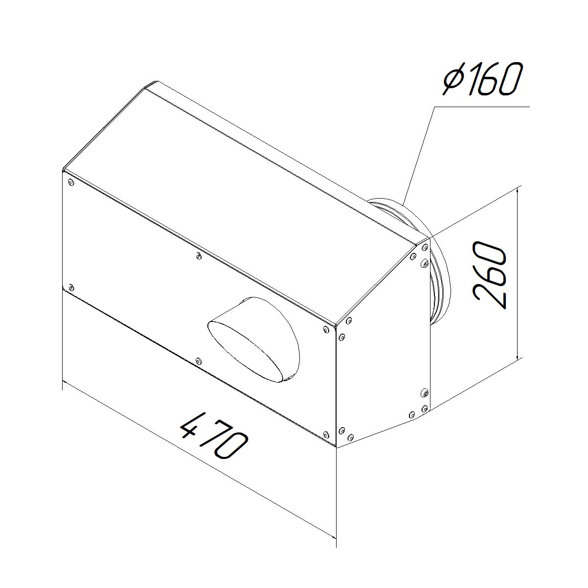 Решетка фасадная комбинированная приточно-вытяжная IOS 160G серый 7024 Provent