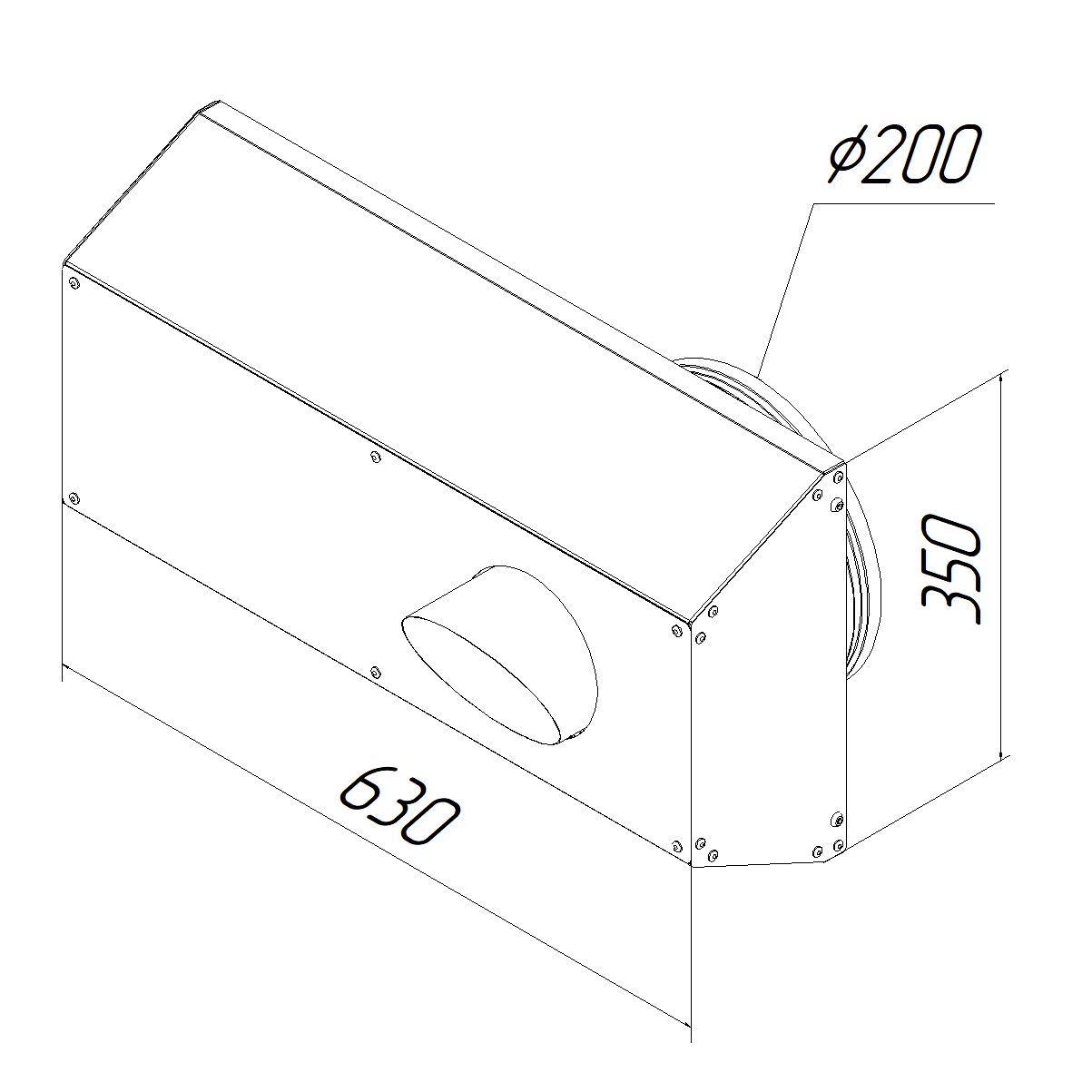 Решетка фасадная комбинированная приточно-вытяжная IOS 200G серый 7024 Provent