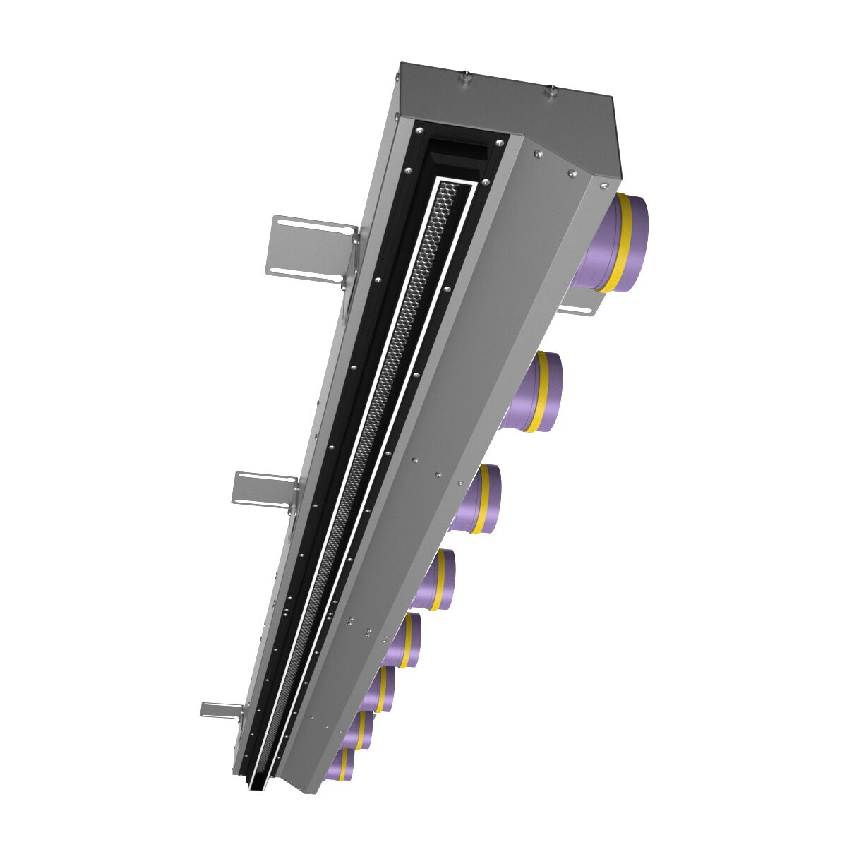 Компактный щелевой диффузор для натяжного потолка с КСД на 8 выходов VPNDU 2000х25/75х8 Provent