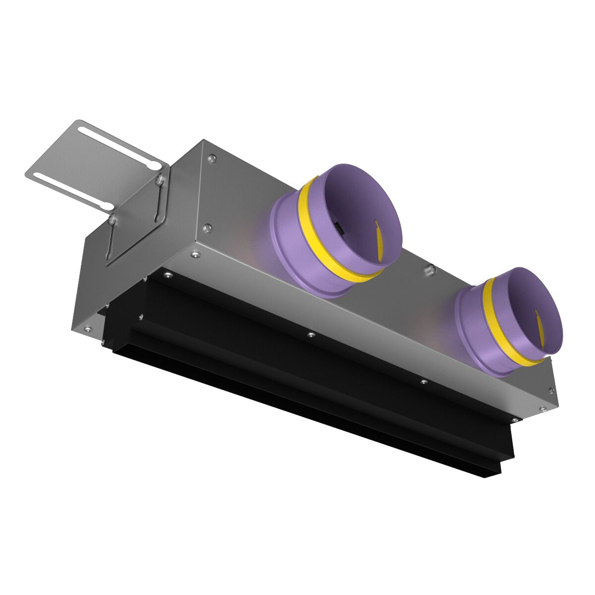 Щелевой диффузор в гипрок с КСД на 2 выхода VPNDG 500х25/90х2 Provent, Щелевой диффузор в гипрок с КСД на 2 выхода VPNDG 500х25/90х2 Provent