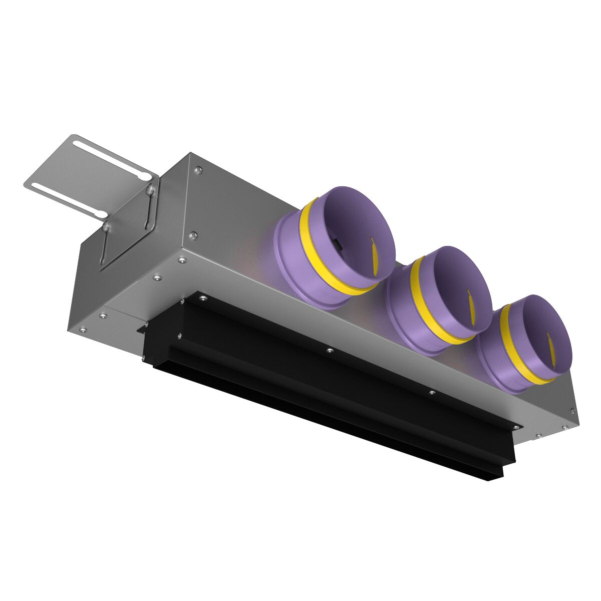 Щелевой диффузор в гипрок с КСД на 3 выхода VPNDG 500х25/90х3 Provent Provent, Щелевой диффузор в гипрок с КСД на 3 выхода VPNDG 500х25/90х3 Provent Provent