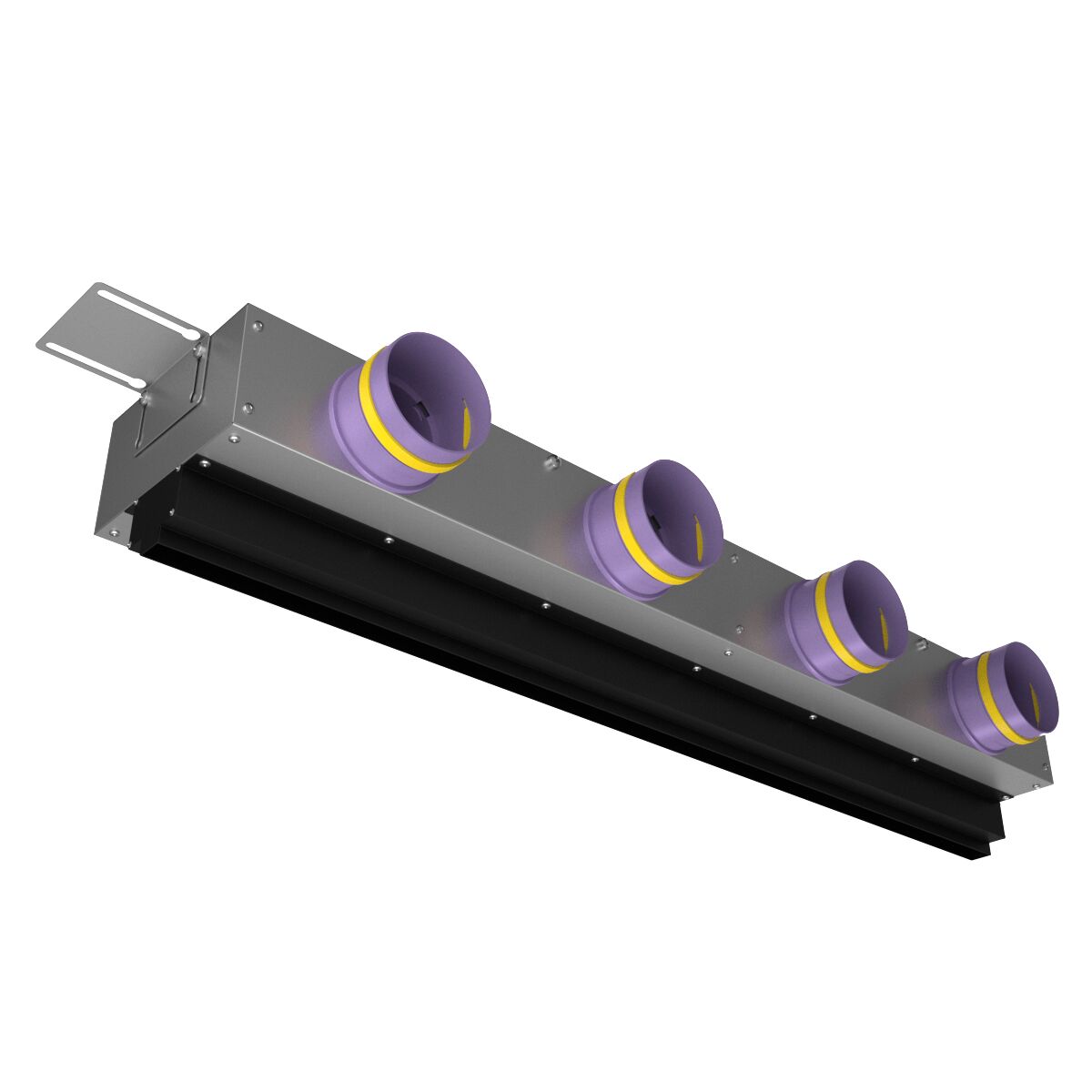 Щелевой диффузор в гипрок с КСД на 4 выхода VPNDG 1000х25/90х4 Provent, Щелевой диффузор в гипрок с КСД на 4 выхода VPNDG 1000х25/90х4 Provent Provent