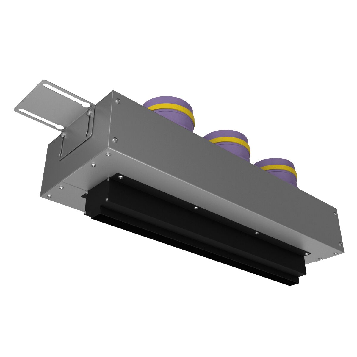 Щелевой диффузор в гипрок с КСД на 3 прямых выхода VPNDG/F 500х25/90х3 Provent Provent, Щелевой диффузор в гипрок с КСД на 3 прямых выхода VPNDG/F 500х25/90х3 Provent Provent