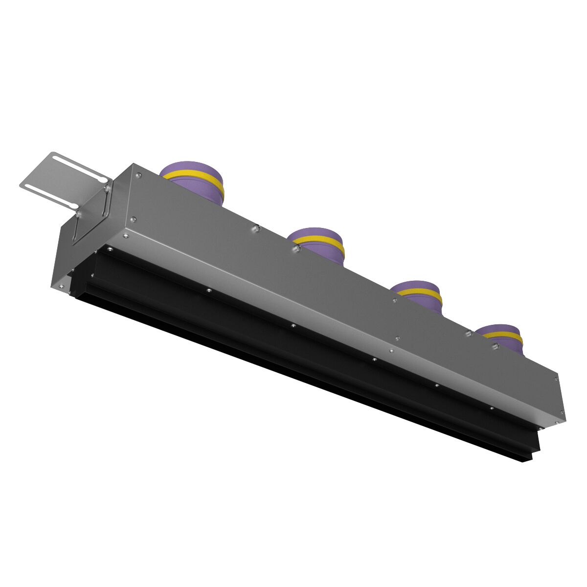 Щелевой диффузор в гипрок с КСД на 4 прямых выхода VPNDG/F 1000х25/90х4 Provent Provent, Щелевой диффузор в гипрок с КСД на 4 прямых выхода VPNDG/F 1000х25/90х4 Provent Provent