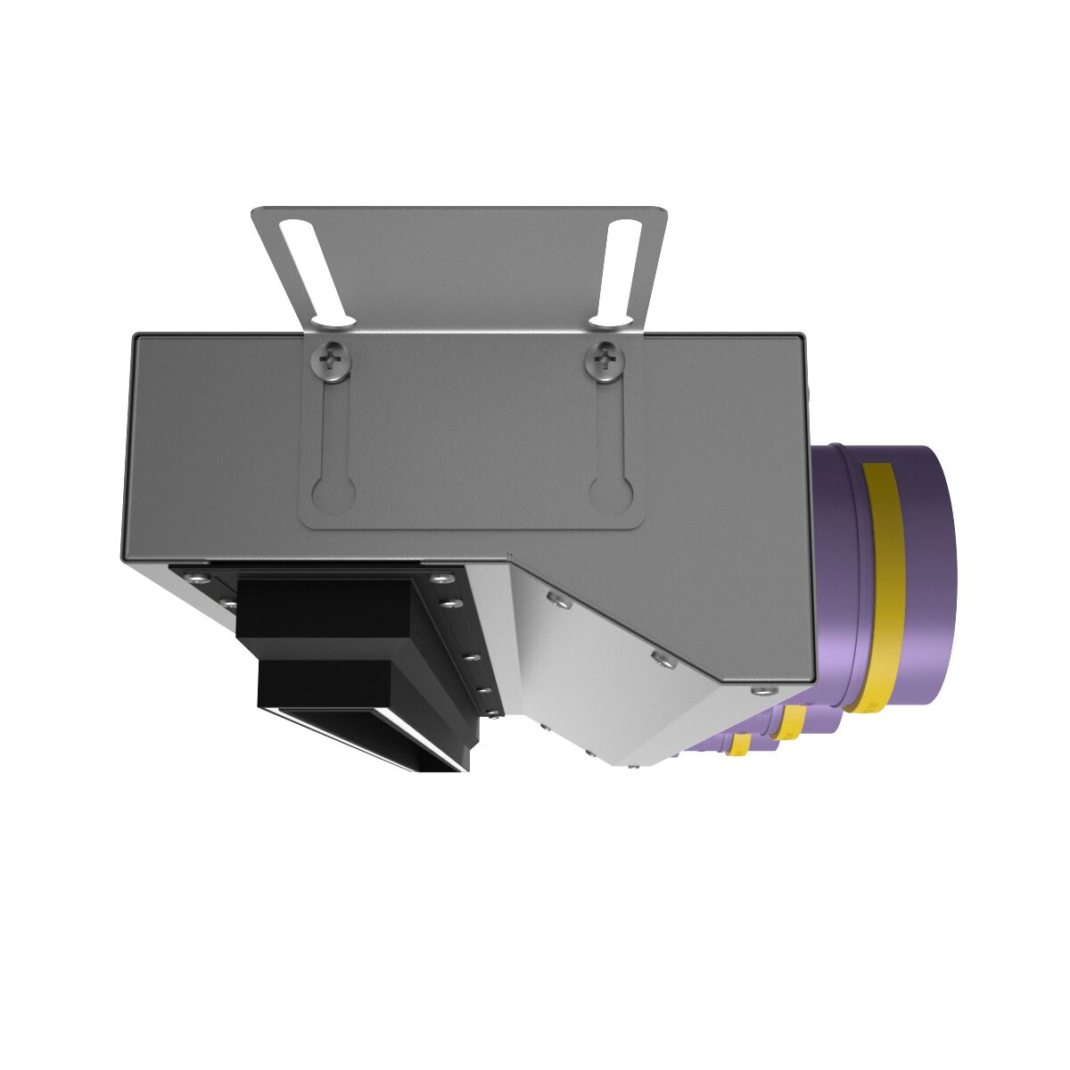 Компактный щелевой диффузор для натяжного потолка с КСД на 3 выхода VPNDU 500х25/90х3 Provent, Компактный щелевой диффузор для натяжного потолка с КСД на 3 выхода VPNDU 500х25/90х3 Provent