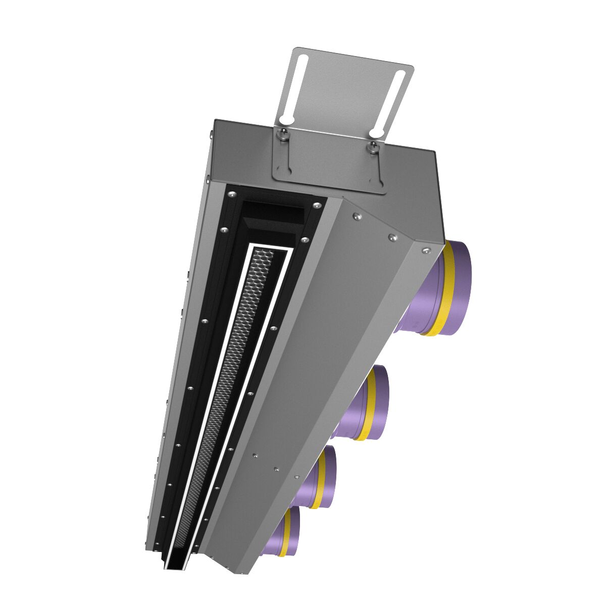 Компактный щелевой диффузор для натяжного потолка с КСД на 4 выхода VPNDU 1000х25/90х4 Provent