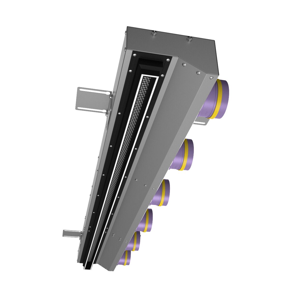 Компактный щелевой диффузор для натяжного потолка с КСД на 6 выходов VPNDU 1500х25/90х6 Provent