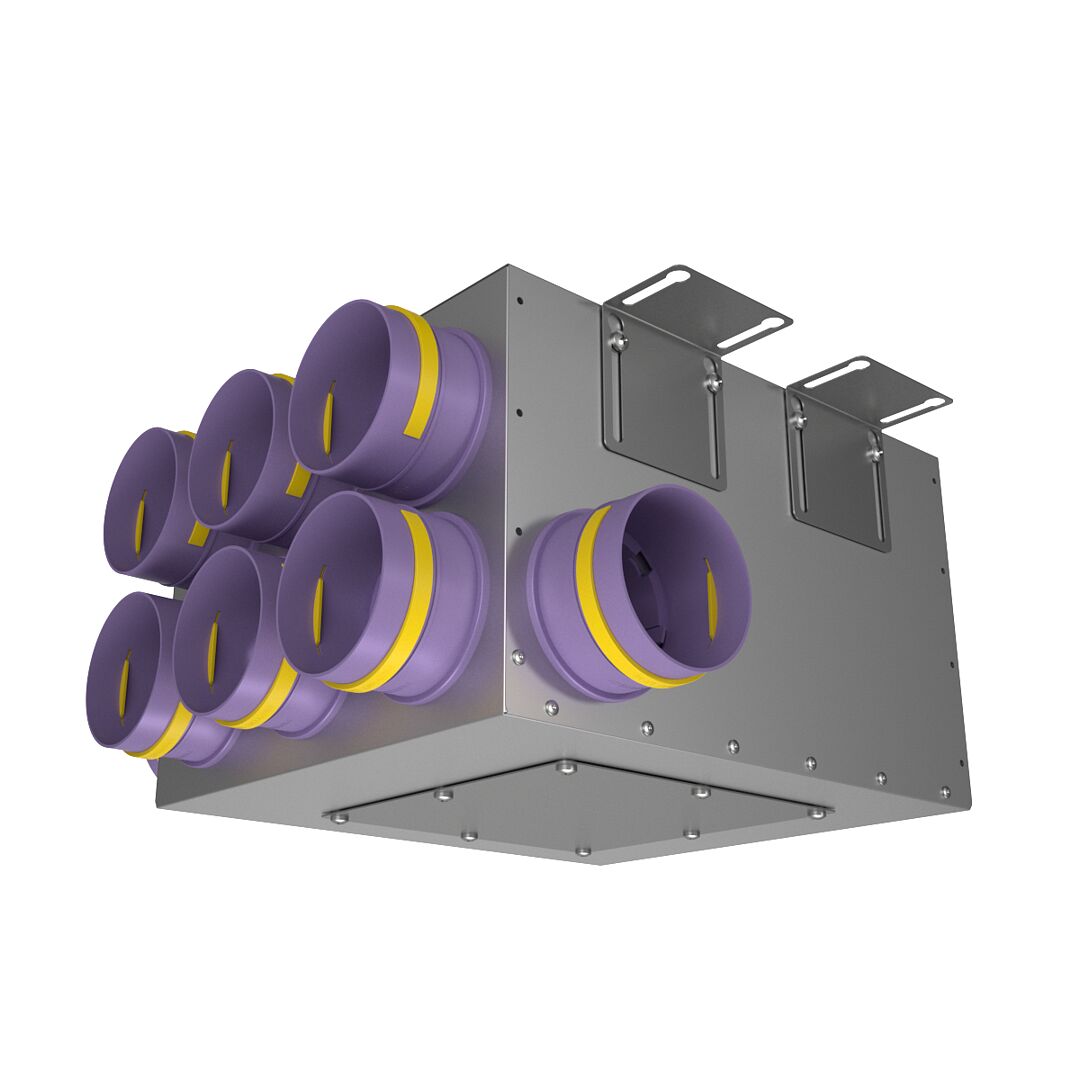 Коллектор металлический на 8 выходов KV 200/90x8 Provent, серый купить в Санкт-Петербурге Коллектор металлический на 8 выходов KV 200/90x8 Provent, серый