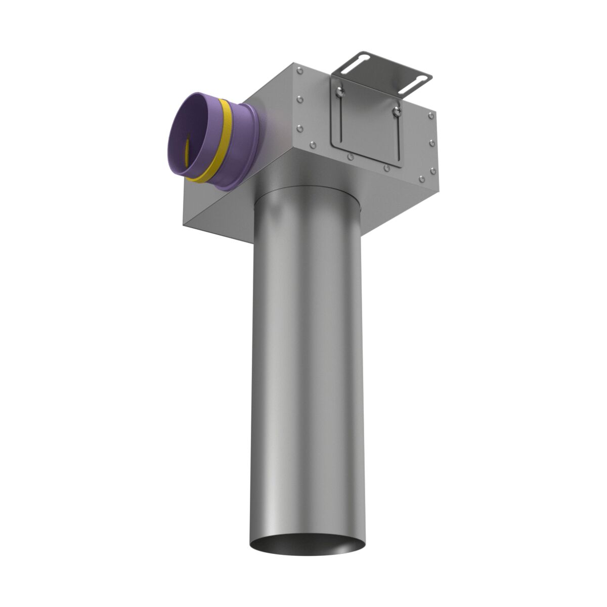 Пленум потолочный/настенный круглый на 1 выход (L=400мм) VPSL 125/90x1 Provent, серый купить в Санкт-Петербурге Пленум потолочный/настенный круглый на 1 выход (L=400мм) VPSL 125/90x1 Provent, серый