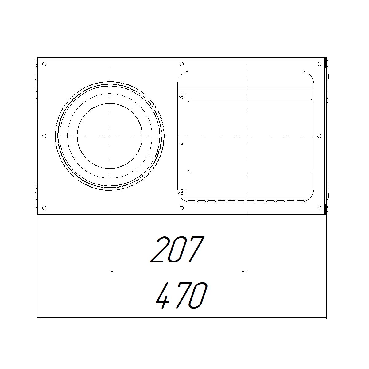 Решетка фасадная комбинированная приточно-вытяжная IOS 125G серый 7024 Provent