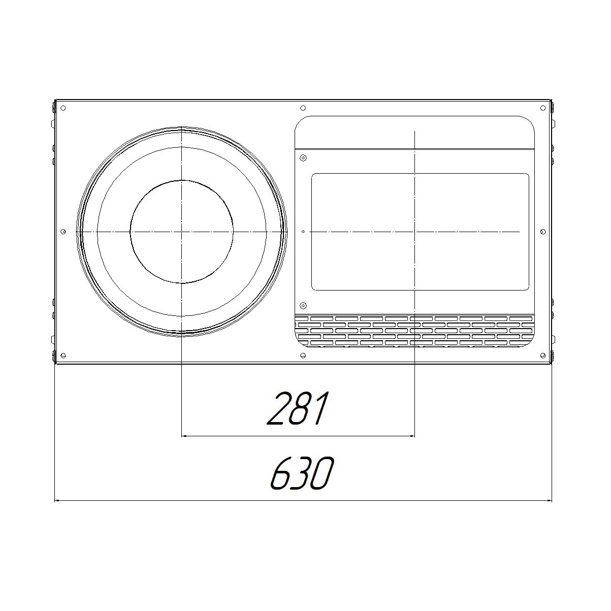 Решетка фасадная комбинированная приточно-вытяжная IOS 200G серый 7024 Provent