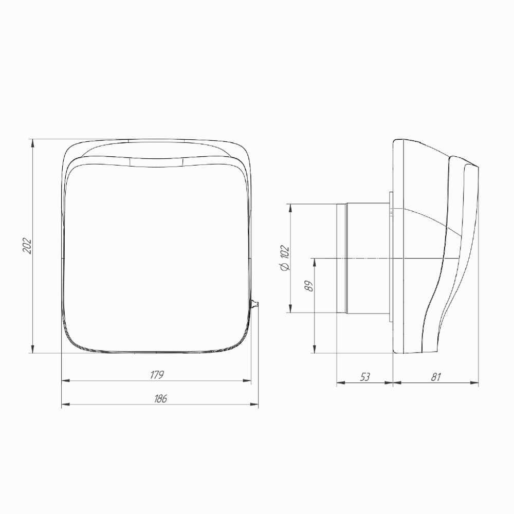 Клапан приточный KIV Pro Space Gray Provent