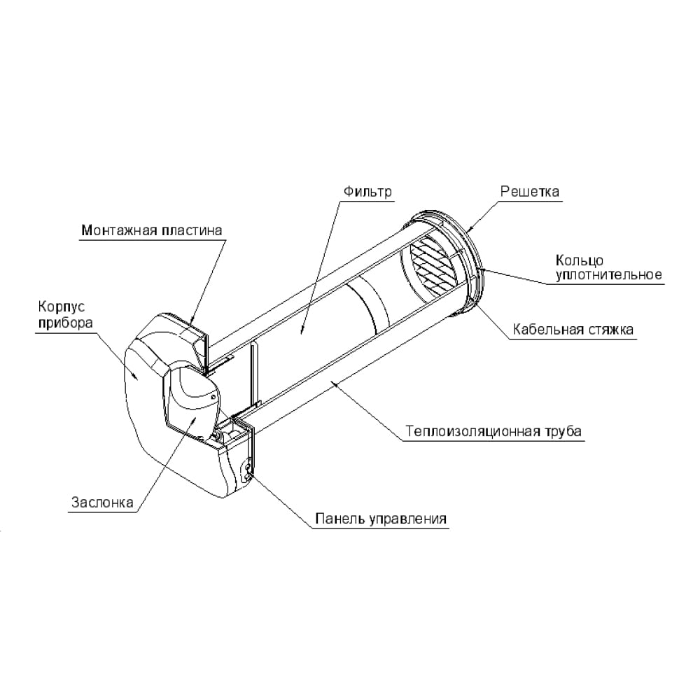 Клапан приточный KIV SMART Space Gray Provent