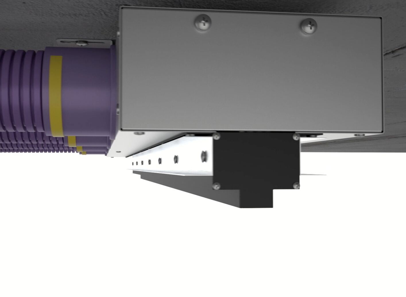 Щелевой диффузор в гипрок с КСД на 2 выхода VPNDG 500х25/90х2 Provent