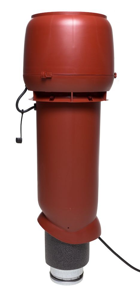 Р-ВЕНТИЛЯТОР E190/125/700 c шумопоглотителем Vilpe, красный (RR29, RAL 3009)