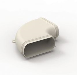 EasyFlex горизонтальный переходник 90гр овального сечения, белый купить в Санкт-Петербурге EasyFlex горизонтальный переходник 90гр овального сечения, белый