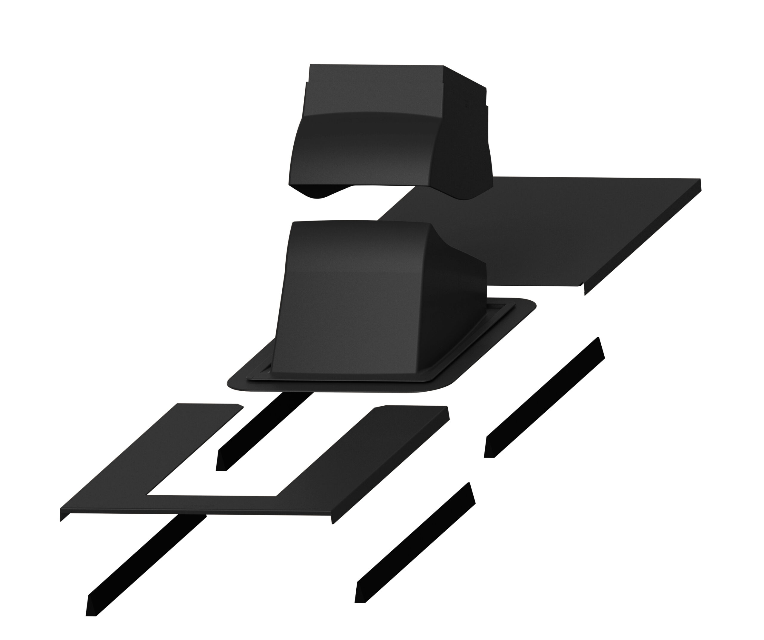 PIIPPU MODULAR проходной элемент + окантовка Vilpe, черный (аналог RR33, RAL 9017)