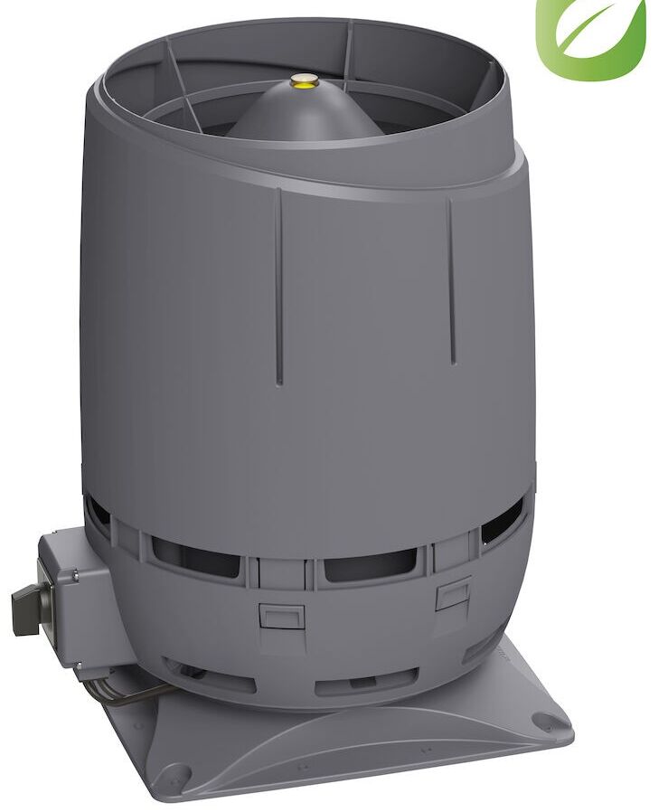 FLOW ECo110S ВЕНТИЛЯТОР КРЫШНОЙ на постоянном токе с колпаком FLOW Vilpe, серый (аналог RR23, RAL 7015) купить в Санкт-Петербурге FLOW ECo110S ВЕНТИЛЯТОР КРЫШНОЙ на постоянном токе с колпаком FLOW Vilpe, серый (аналог RR23, RAL 7015)