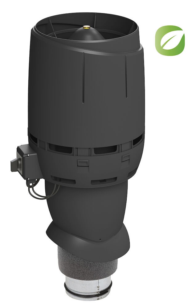 FLOW ECo125P/500 ВЕНТИЛЯТОР на постоянном токе с колпаком FLOW Vilpe, черный (аналог RR33, RAL 9017) купить в Санкт-Петербурге FLOW ECo125P/500 ВЕНТИЛЯТОР на постоянном токе с колпаком FLOW Vilpe, черный (аналог RR33, RAL 9017)
