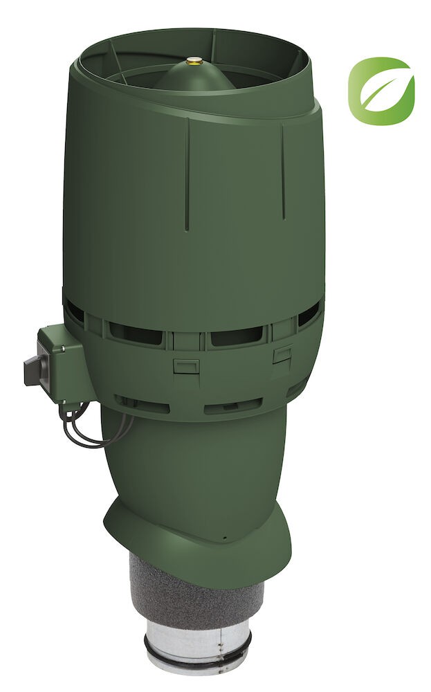 FLOW ECo125P/500 ВЕНТИЛЯТОР на постоянном токе с колпаком FLOW Vilpe, зеленый (аналог RR 11, RAL 6020) купить в Санкт-Петербурге FLOW ECo125P/500 ВЕНТИЛЯТОР на постоянном токе с колпаком FLOW Vilpe, зеленый (аналог RR 11, RAL 6020)