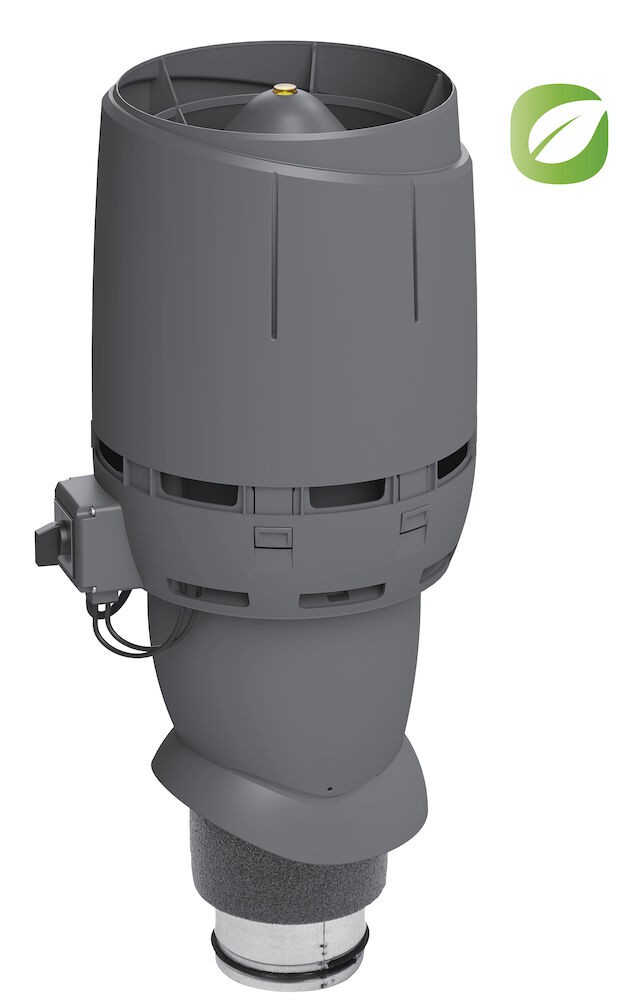 FLOW ECo125P/500 ВЕНТИЛЯТОР на постоянном токе с колпаком FLOW Vilpe, серый (аналог RR23, RAL 7015) купить в Санкт-Петербурге FLOW ECo125P/500 ВЕНТИЛЯТОР на постоянном токе с колпаком FLOW Vilpe, серый (аналог RR23, RAL 7015)