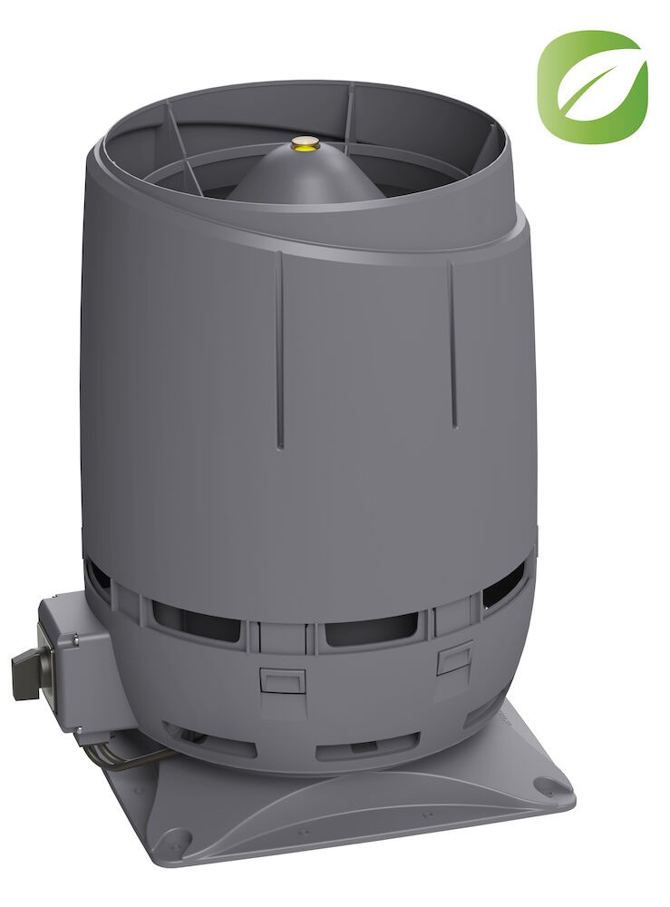 FLOW ECo110S ВЕНТИЛЯТОР КРЫШНОЙ на постоянном токе с колпаком FLOW Vilpe, серый (аналог RR23, RAL 7015) купить в Санкт-Петербурге FLOW ECo110S ВЕНТИЛЯТОР КРЫШНОЙ на постоянном токе с колпаком FLOW Vilpe, серый (аналог RR23, RAL 7015)