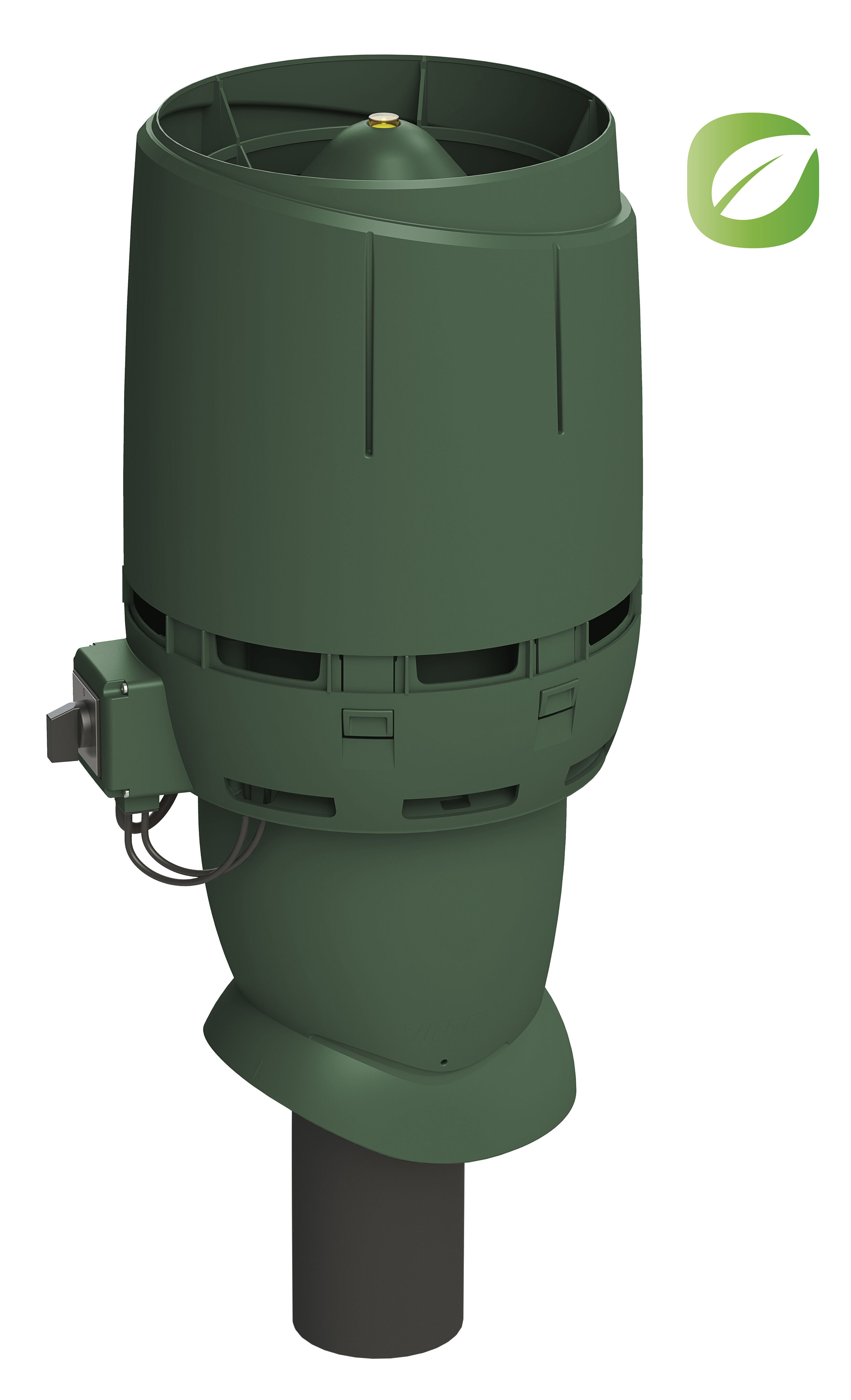 Вентилятор FLOW ECo110P D110 h500мм Vilpe, зеленый (аналог RR 11, RAL 6020)