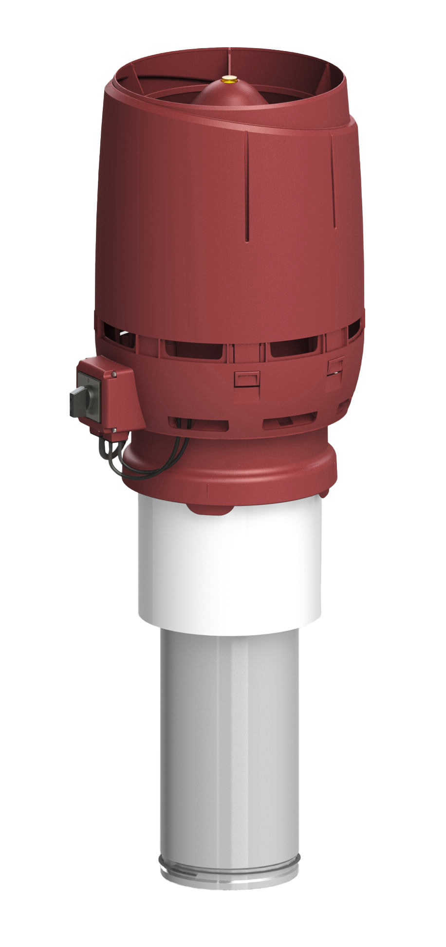 Вентилятор FLOW ECo160C h400мм Vilpe, красный (аналог RR 29, RAL 3009)