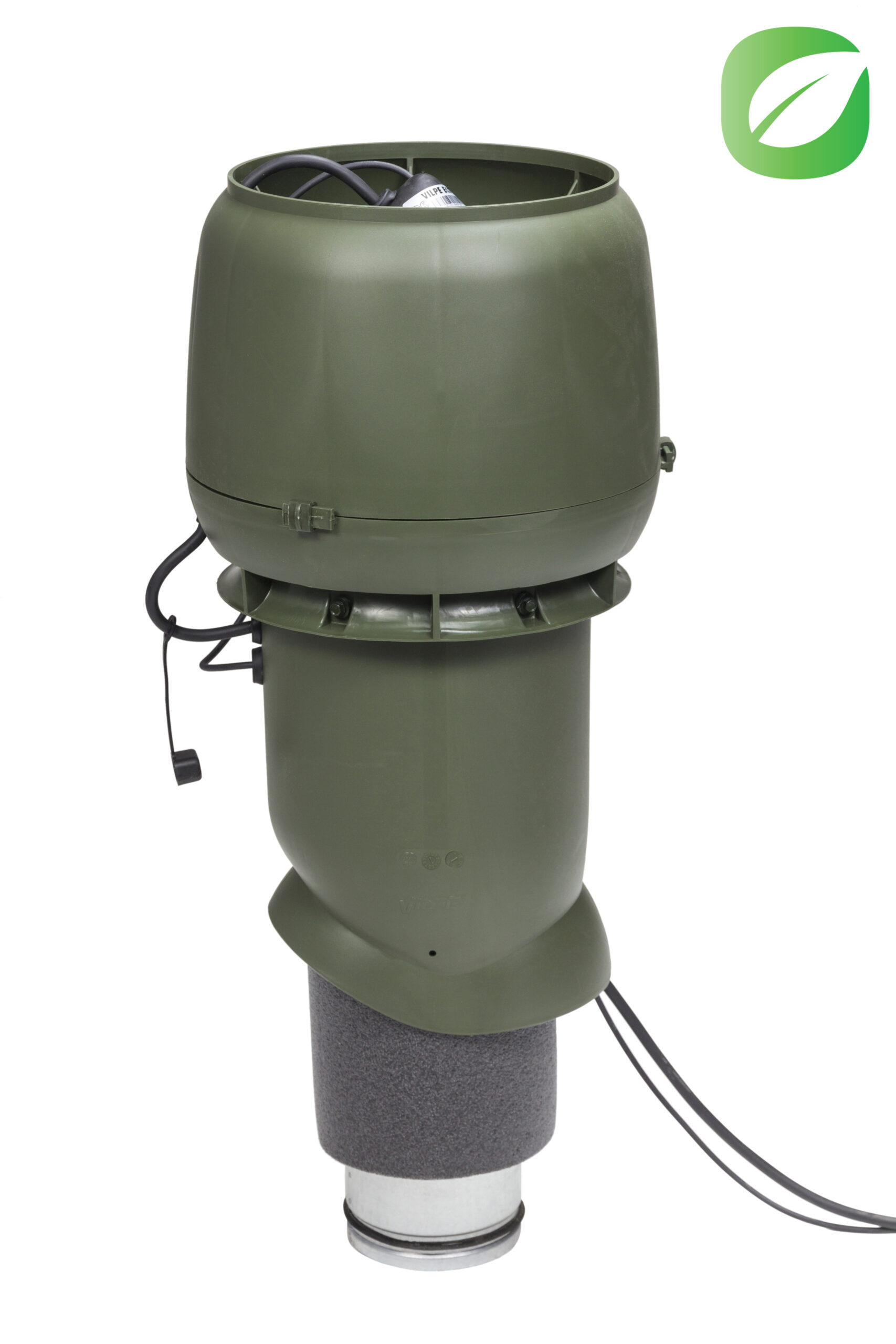 Вентилятор ECo190P D125/225 h500мм зеленый Vilpe, зеленый (аналог RR 11, RAL 6020)