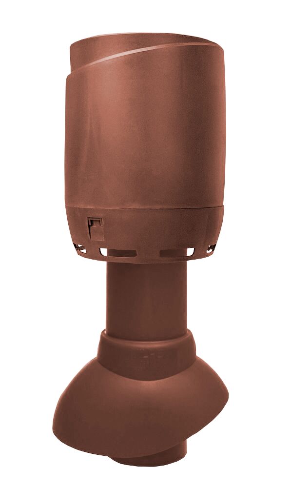Вентиляционный выход неизолированный FLOW 110P/300 с колпаком Vilpe, шоколадный (аналог RR887)