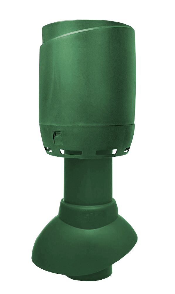 Вентиляционный выход неизолированный FLOW 110P/300 с колпаком Vilpe, зеленый (аналог RR 11, RAL 6020)