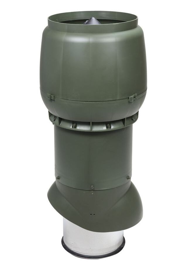 Теплоизолированный вентиляционный выход XL-250/300/700 Vilpe, зеленый (аналог RR11, RAL6020)