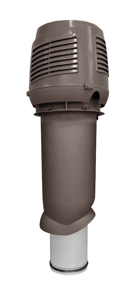 Приточный вентиляционный элемент INTAKE 160/ИЗ/700 (труба с колпаком и набор крепежа) Vilpe, коричневый (аналог RR32, RAL8017)
