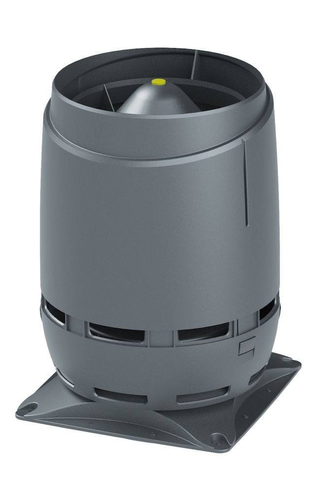 S -160 вентиляционный выход с основанием 300x300мм FLOW Vilpe, серый (аналог RR23, RAL 7015)