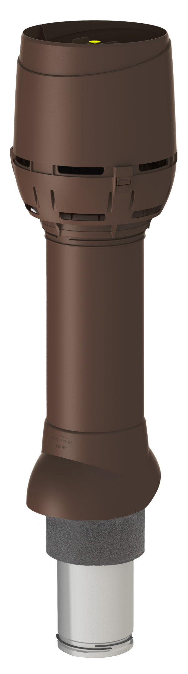 Теплоизолированный вентиляционный выход 125/160/700 FLOW Vilpe, коричневый (RR32, RAL8017)