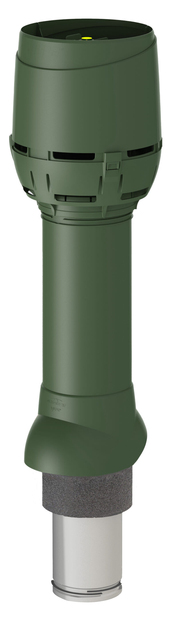 Теплоизолированный вентиляционный выход 125/160/700 FLOW Vilpe, зеленый (RR11, RAL6020)