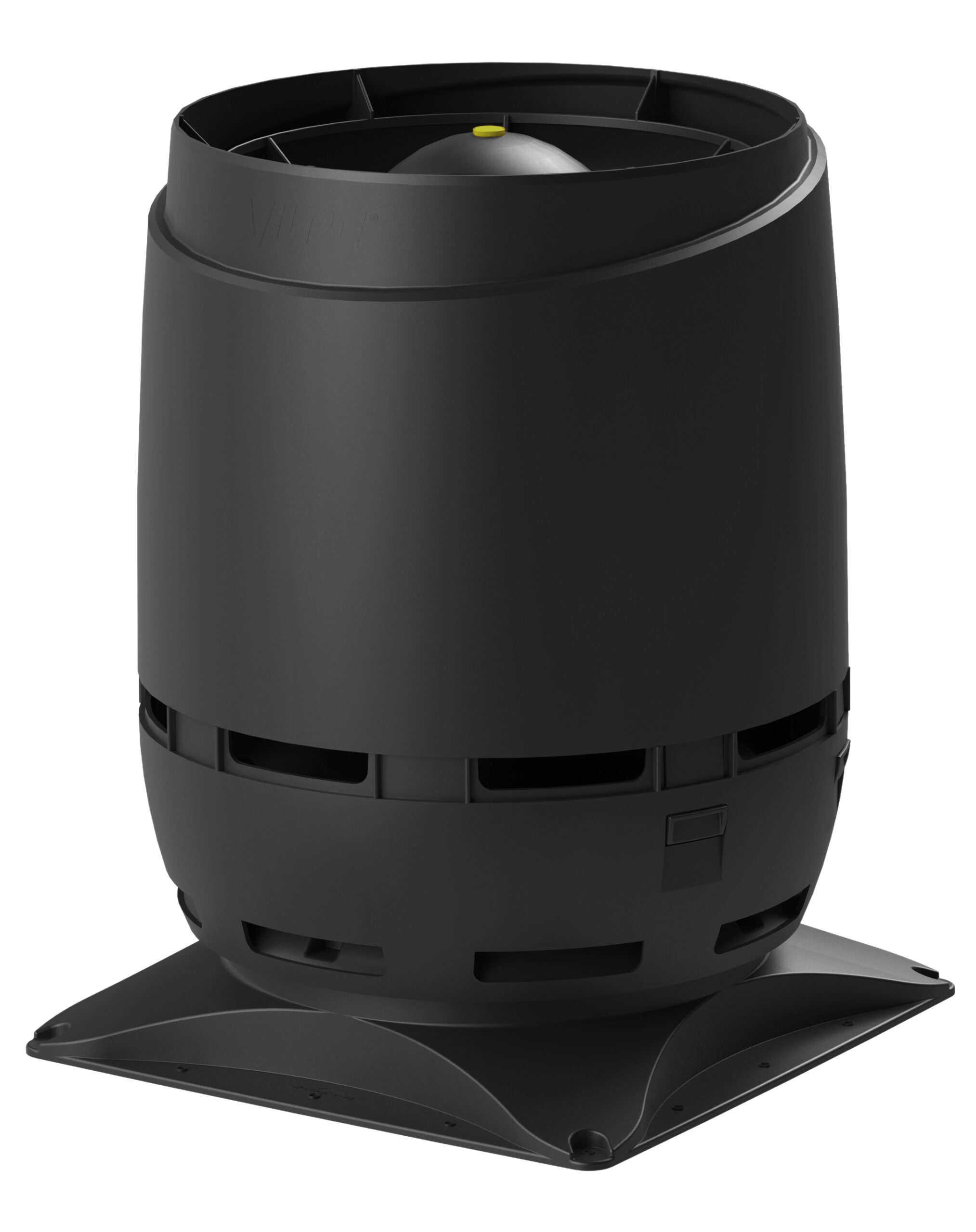 S250 вентиляционный выход с основанием 400х400мм FLOW черный Vilpe, черный (аналог RR33, RAL 9017)