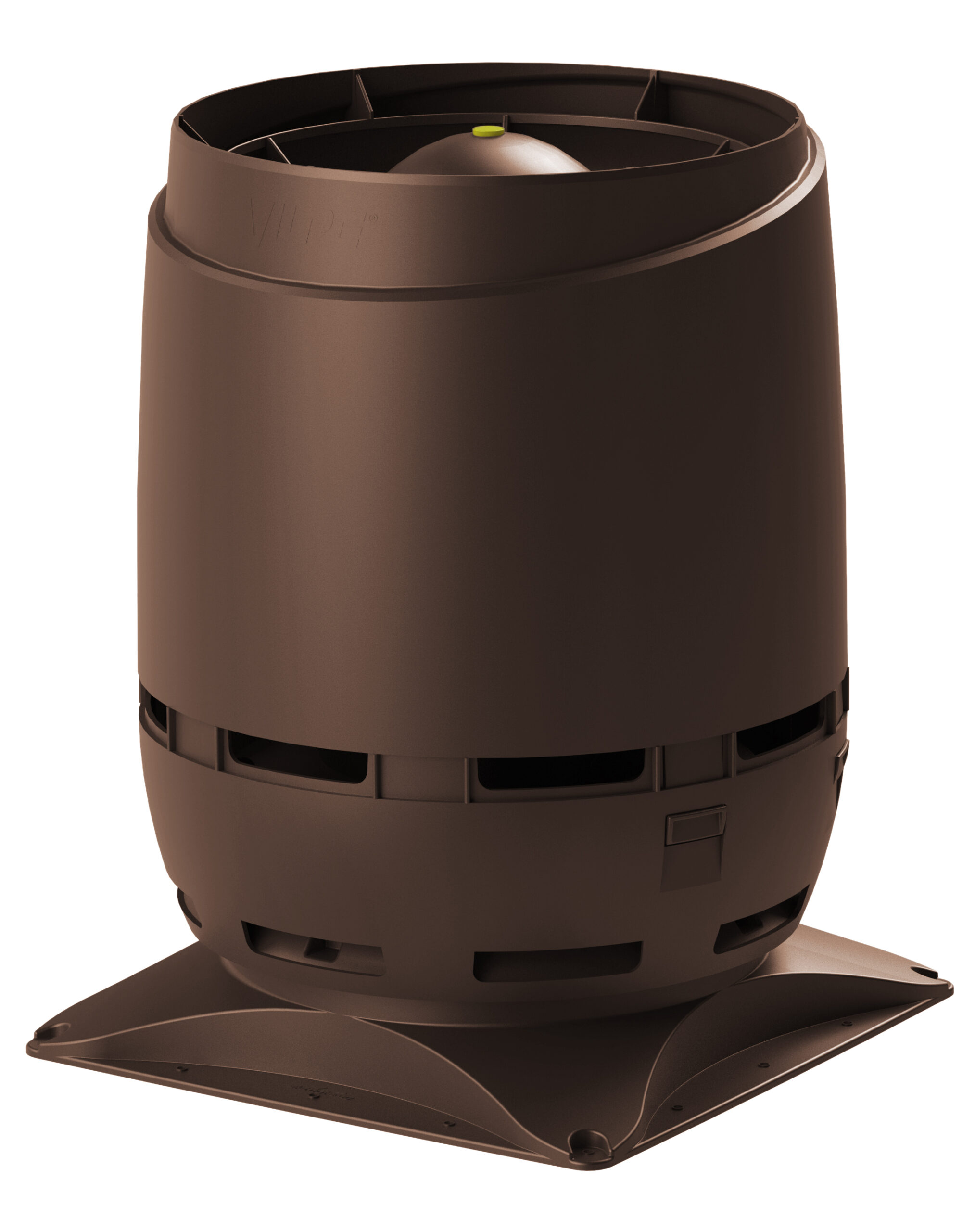 S250 вентиляционный выход с основанием 400х400мм FLOW черный Vilpe, коричневый (аналог RR 32, RAL 8017)