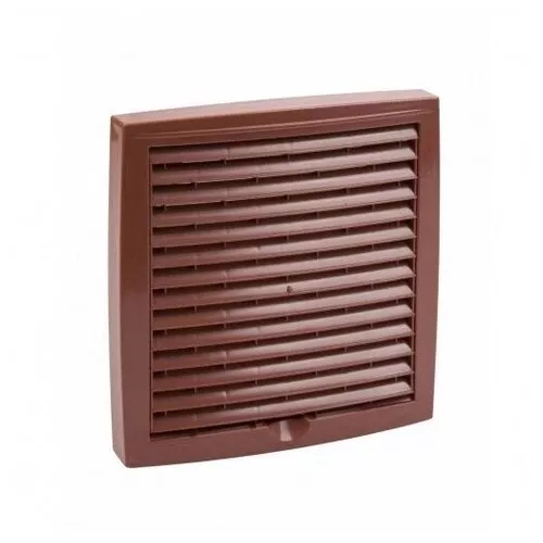 Наружная вентиляционная решетка 150х150мм Vilpe, шоколад (RR779, RAL 4007)