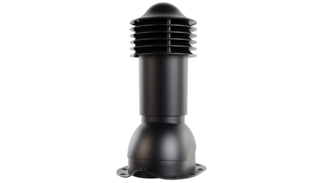 Труба вентиляционная для металлочерепицы 110/550 (неутепленная), черный