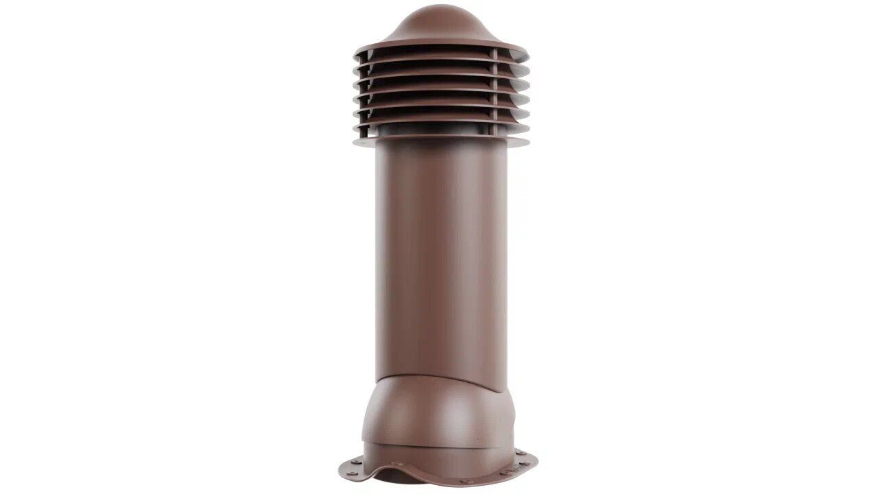 Труба вентиляционная для металлочерепицы 150/650 (неутепленная), коричневый