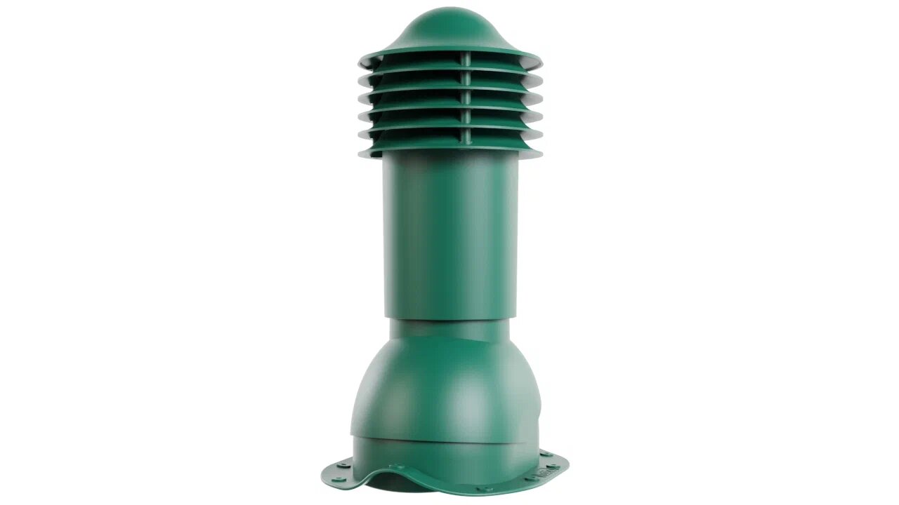 Труба вентиляционная для металлочерепицы 110/550 (неутепленная), темно-зеленый